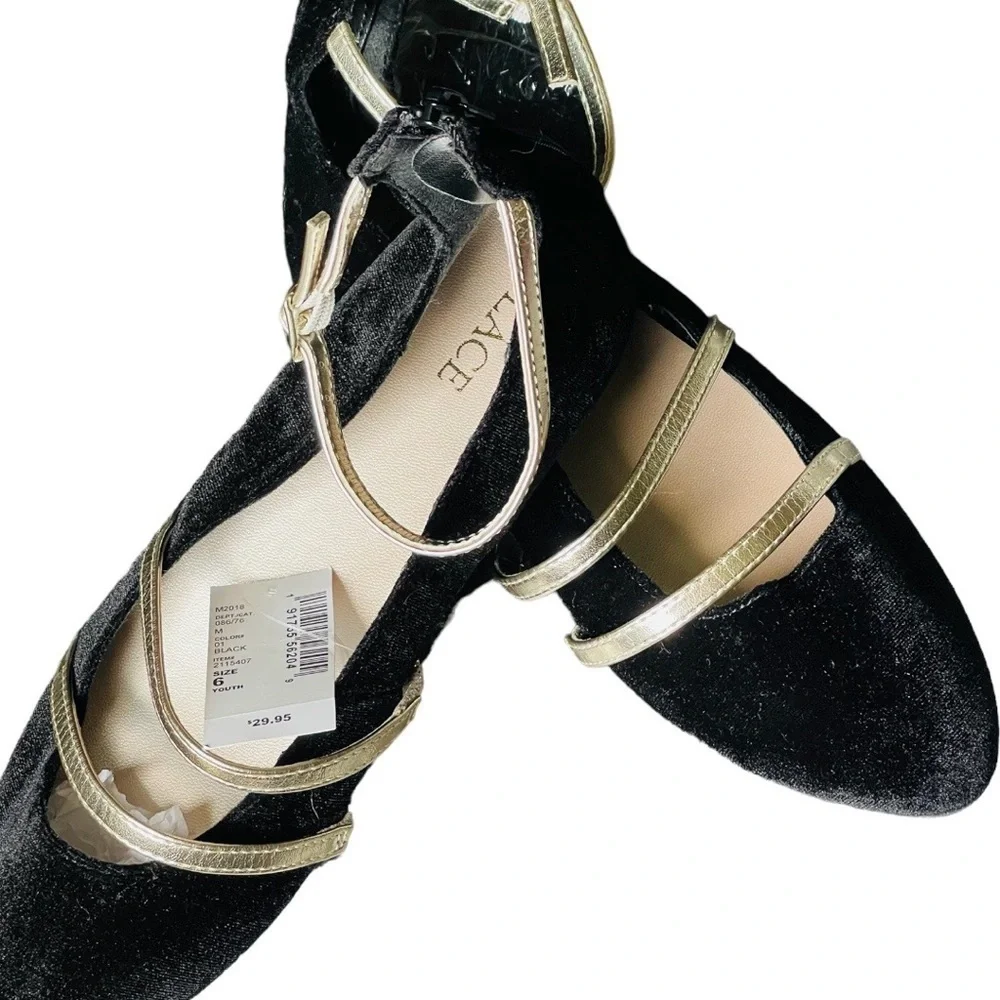 Children’s place girls black flats shoes